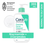 CeraVe FOAMING Face Cleanser, Gentle Face Wash with Hyaluronic Acid, Niacinamide, Ceramides